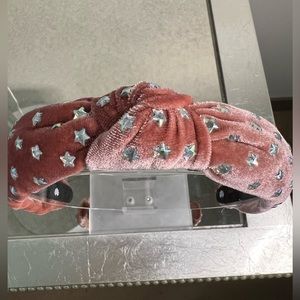 Lele Sadoughi Star Embellished Velvet Slim Headband